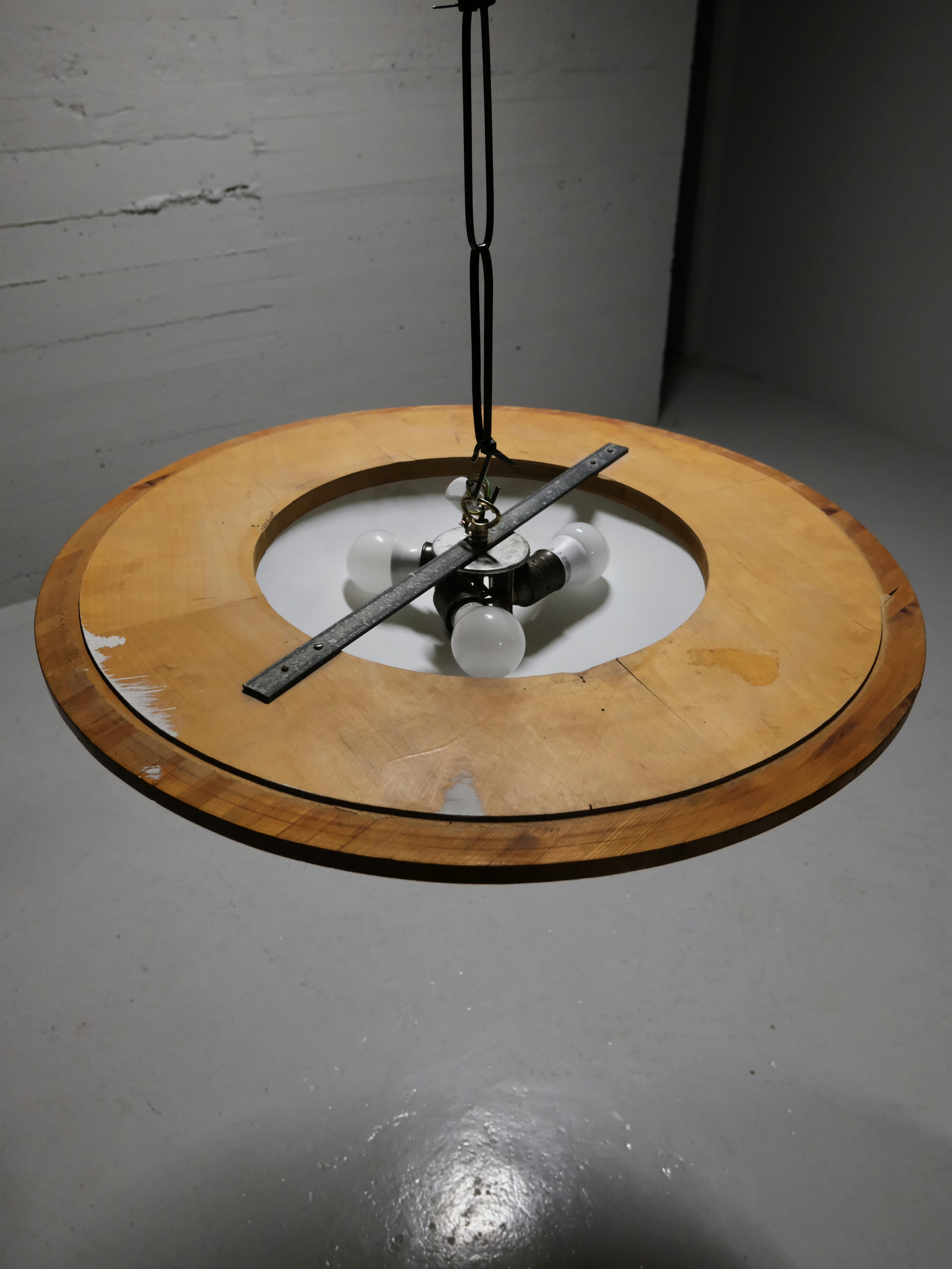 Monumental Art Deco flush mount ceiling lamp by Birger Ekman, Sweden, 1930s For Sale 4