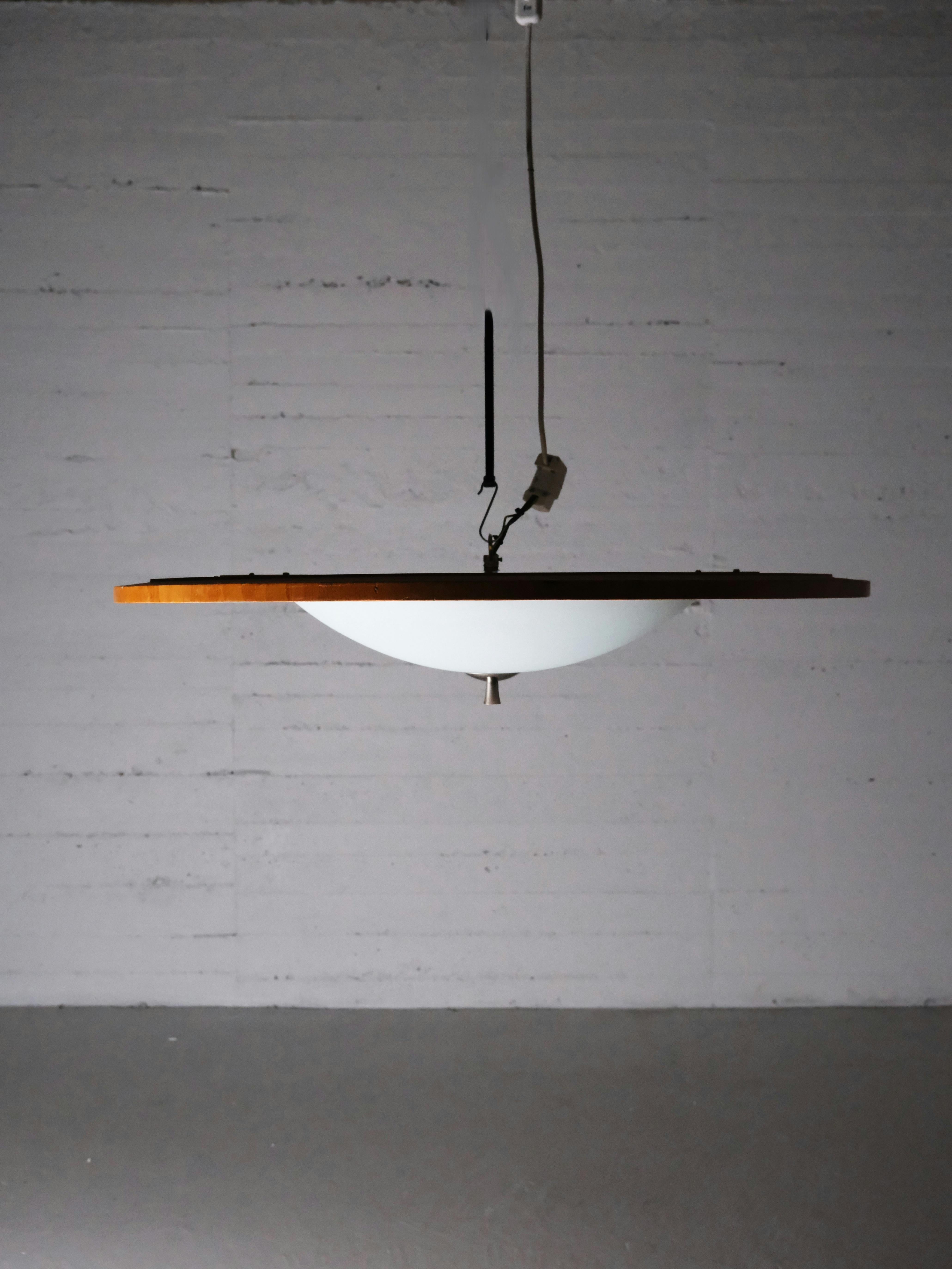 Scandinavian Modern Monumental Art Deco flush mount ceiling lamp by Birger Ekman, Sweden, 1930s For Sale