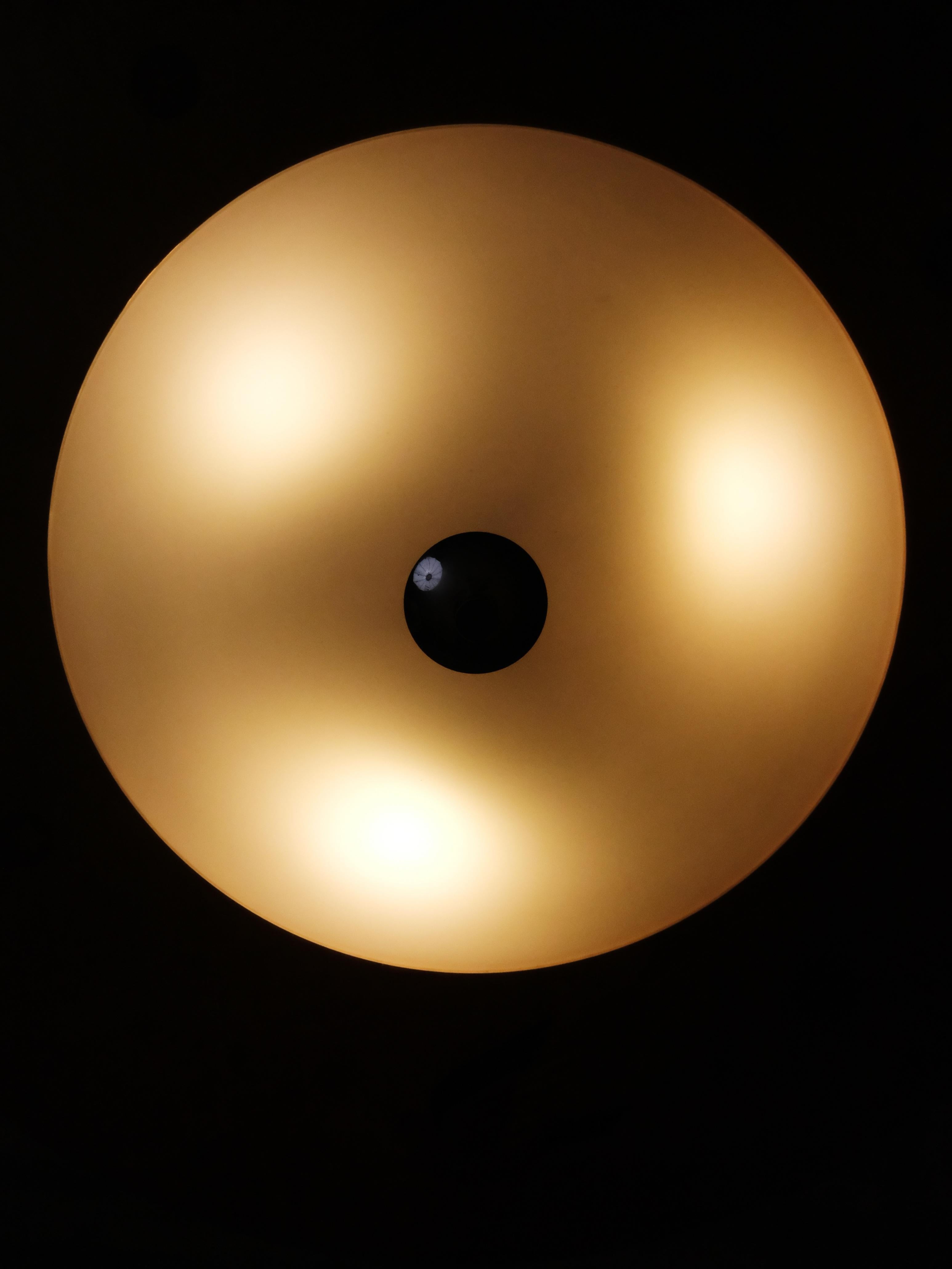Monumental Art Deco flush mount ceiling lamp by Birger Ekman, Sweden, 1930s For Sale 1