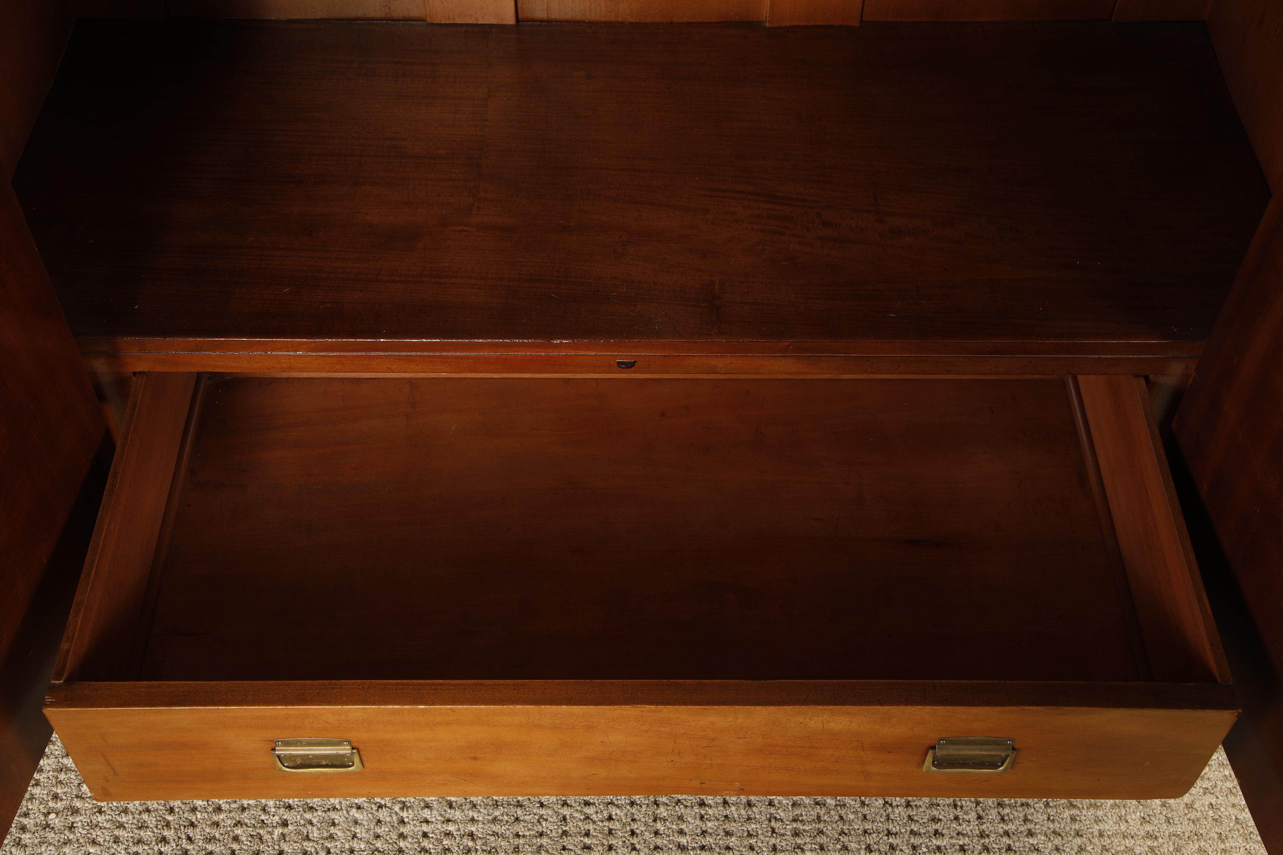 Monumental Art Deco Hollywood Regency Armoire in Blonde Quilted Wood, c 1930s For Sale 8