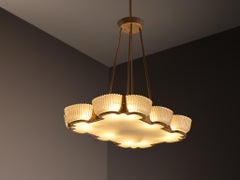 Monumental Art Deco Italian Chandelier