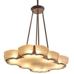 Monumental Art Deco Italian Chandelier