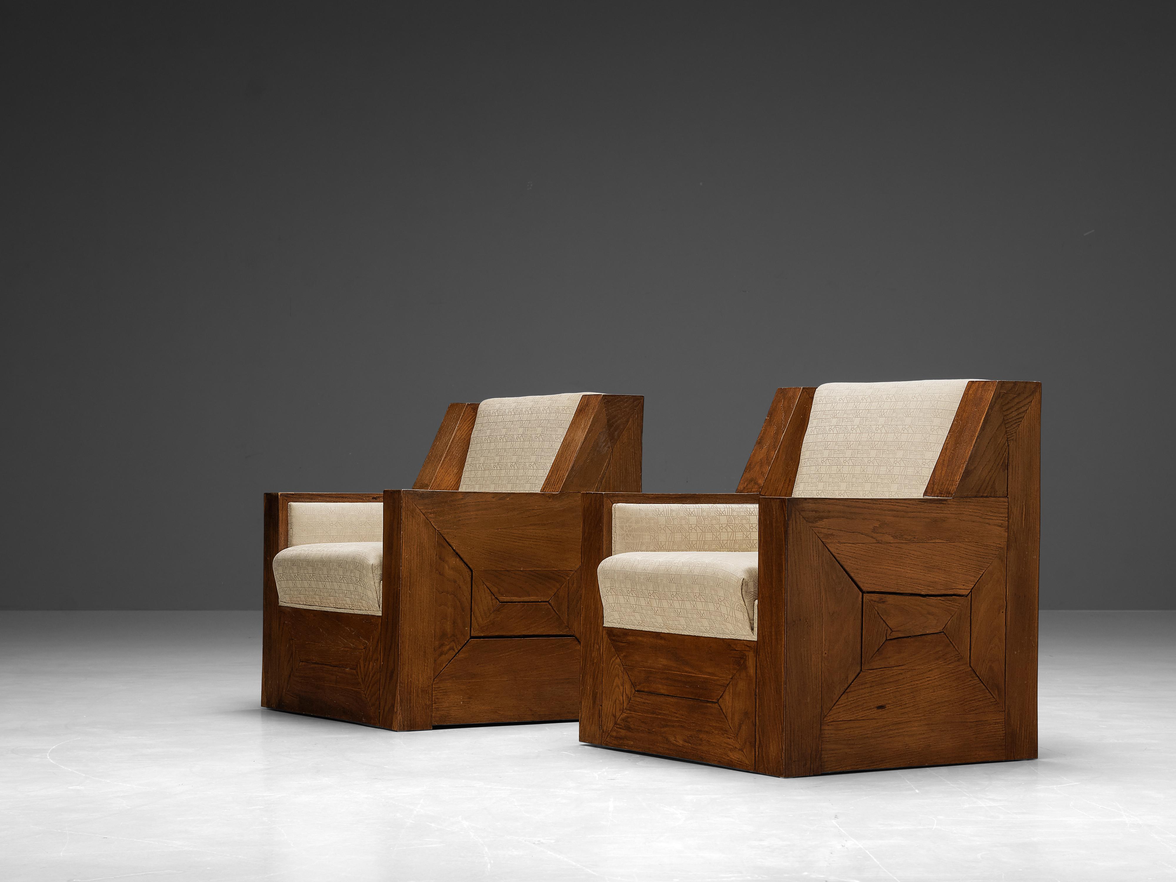 Monumental Art Deco Lounge Chairs 3