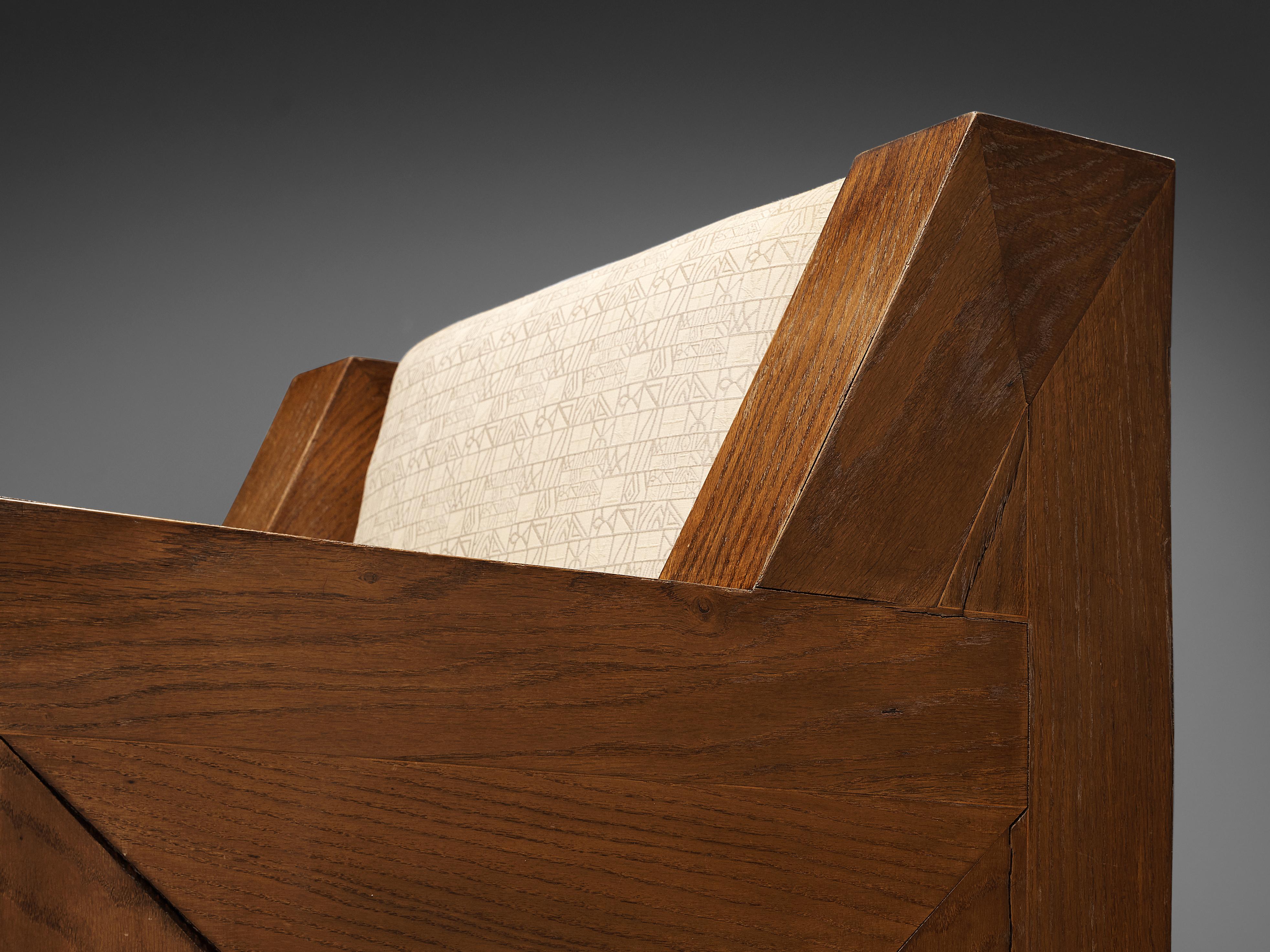 Fabric Monumental Art Deco Lounge Chairs