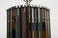 Monumental Art Deco Mirrored Table Lamp, France, 1940s