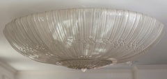 Monumental Art Deco Style Dome-Shaped Ceiling Fixture by Barovier, UL Certified