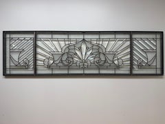 Monumentales Architekturfenster im Art-déco-Stil mit Bleiverglasung