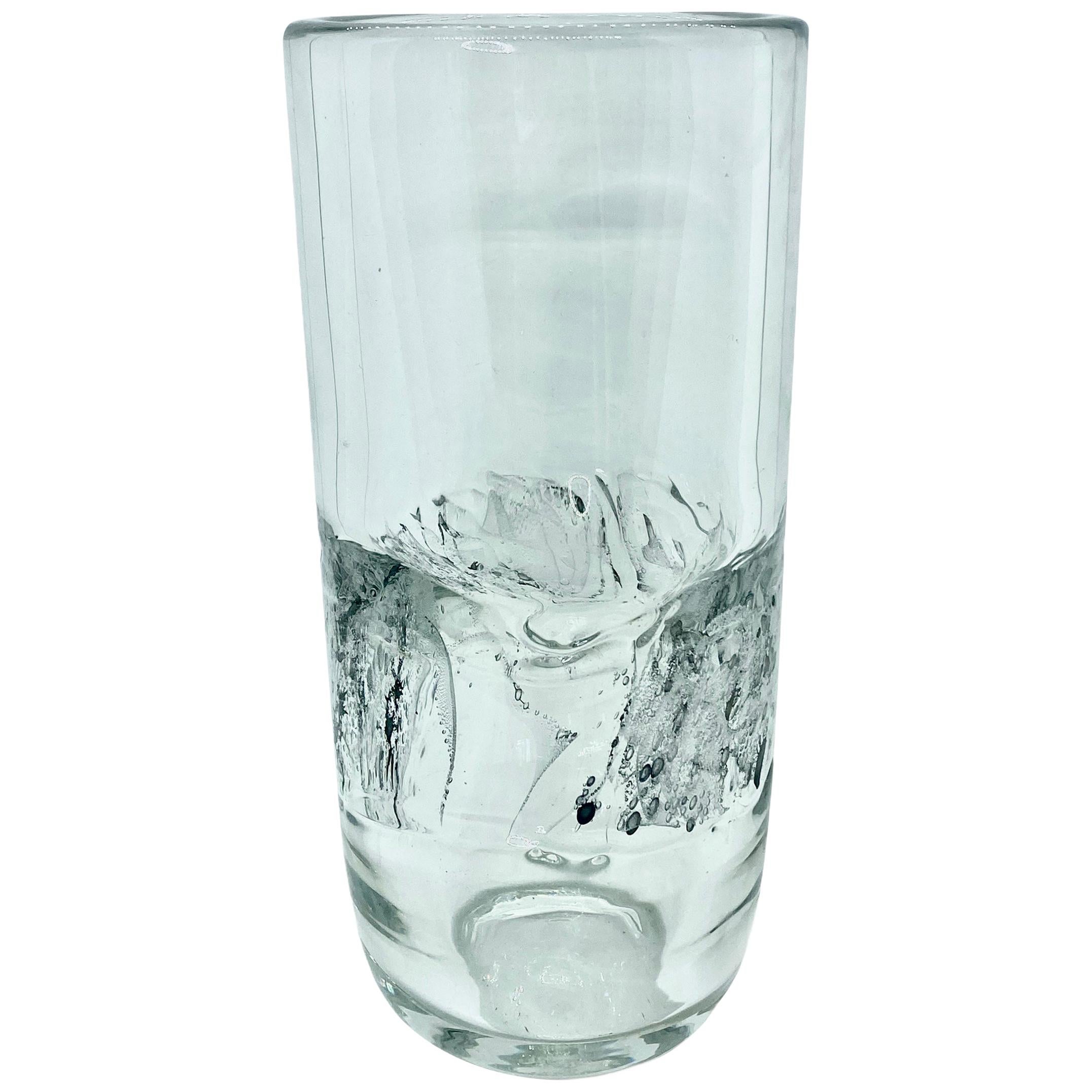 Vase en verre d'art monumental de l'école de verre de Zwiesel, Allemagne, 1984 en vente