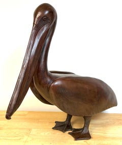 Monumental Art Moderne Bronze Pelican Sculpture, USA, Circa 1940s