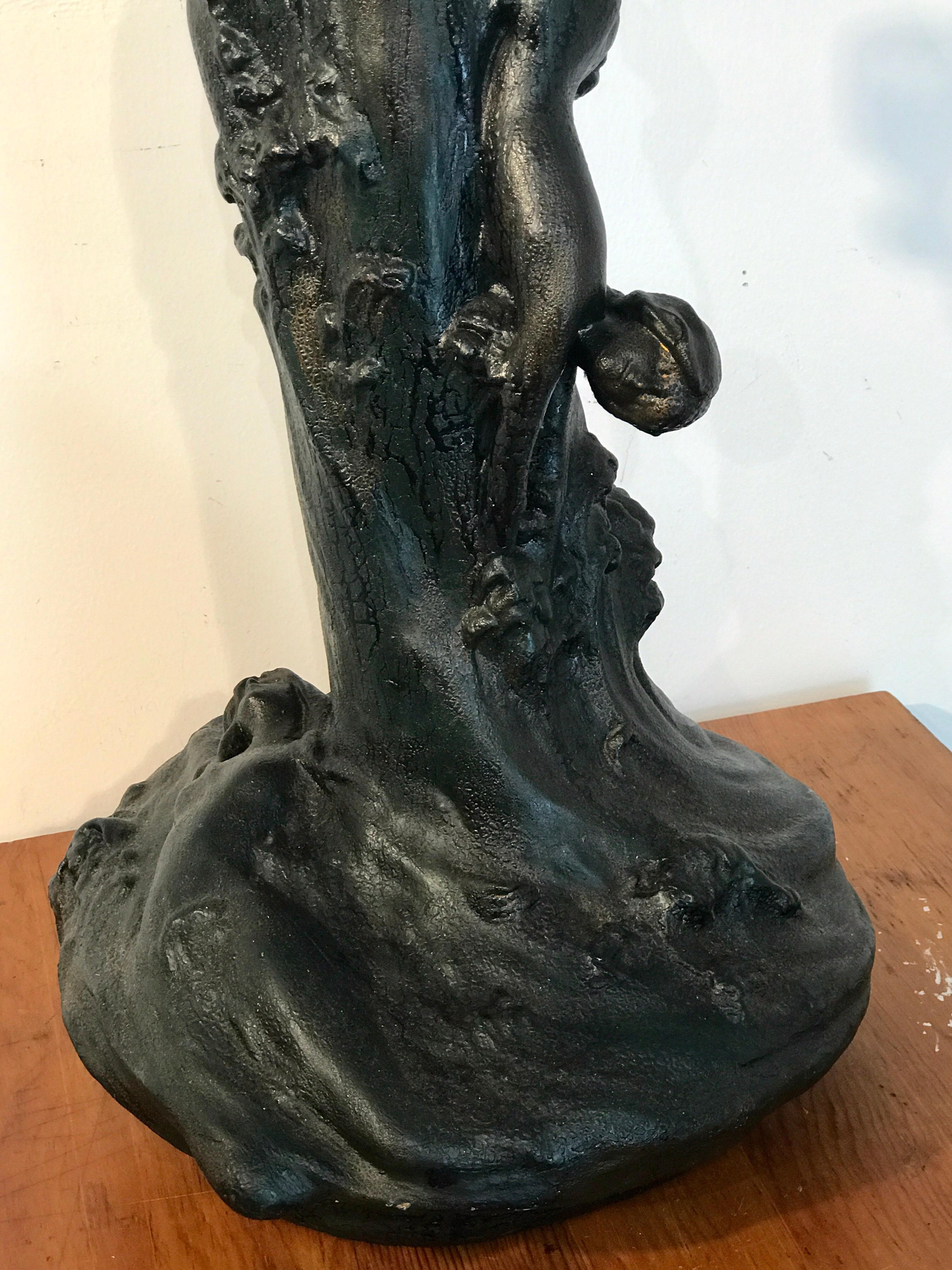 Monumental Art Nouveau Amphora Teplitz Mermaid Vase 4