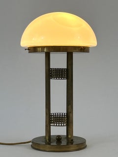 Monumental Art Nouveau Design Brass Table Lamp or Desk Light Austria 1980s
