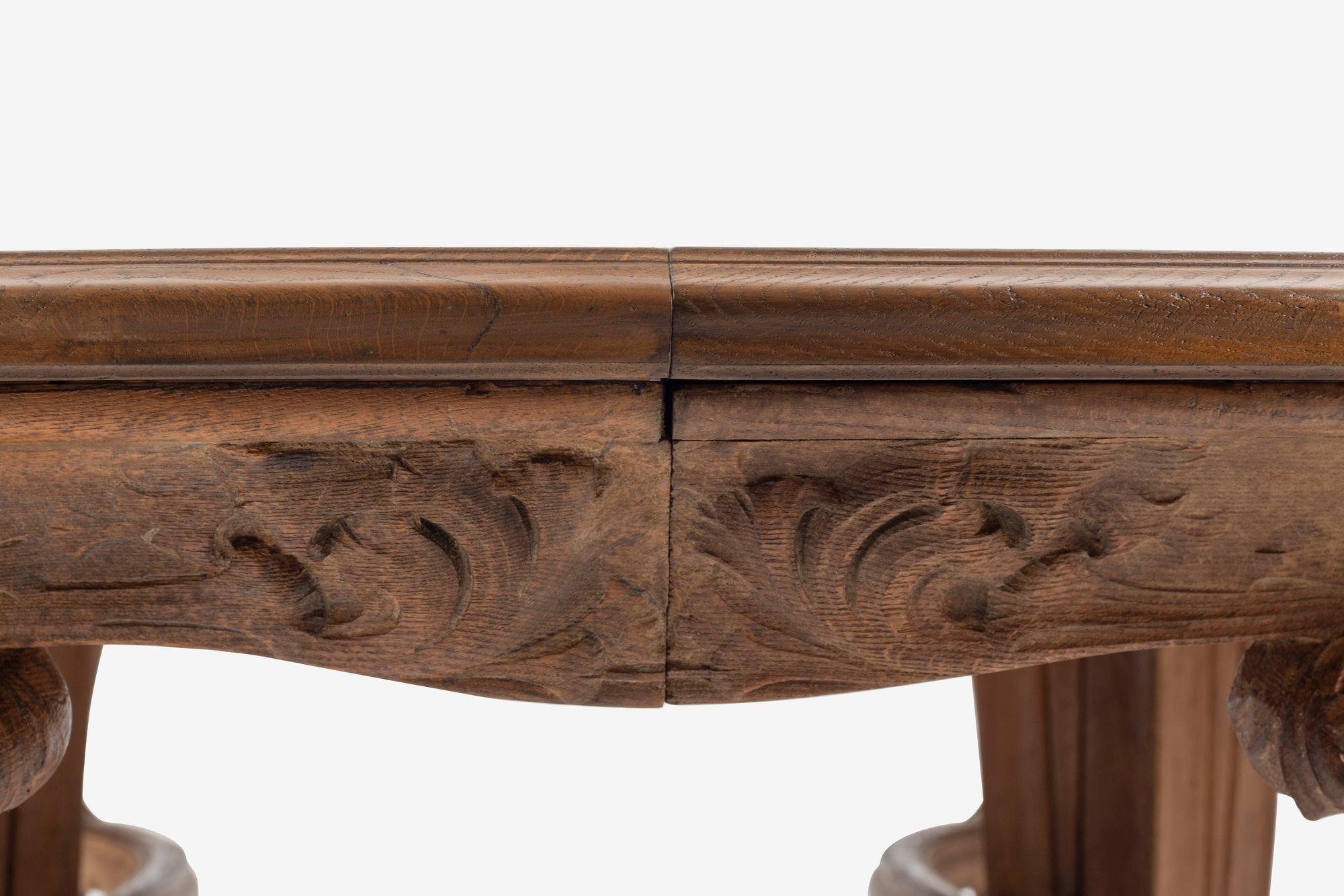 Monumentaler Jugendstil-Esstisch, Victor Horta zugeschrieben aus der Firehous im Angebot 12