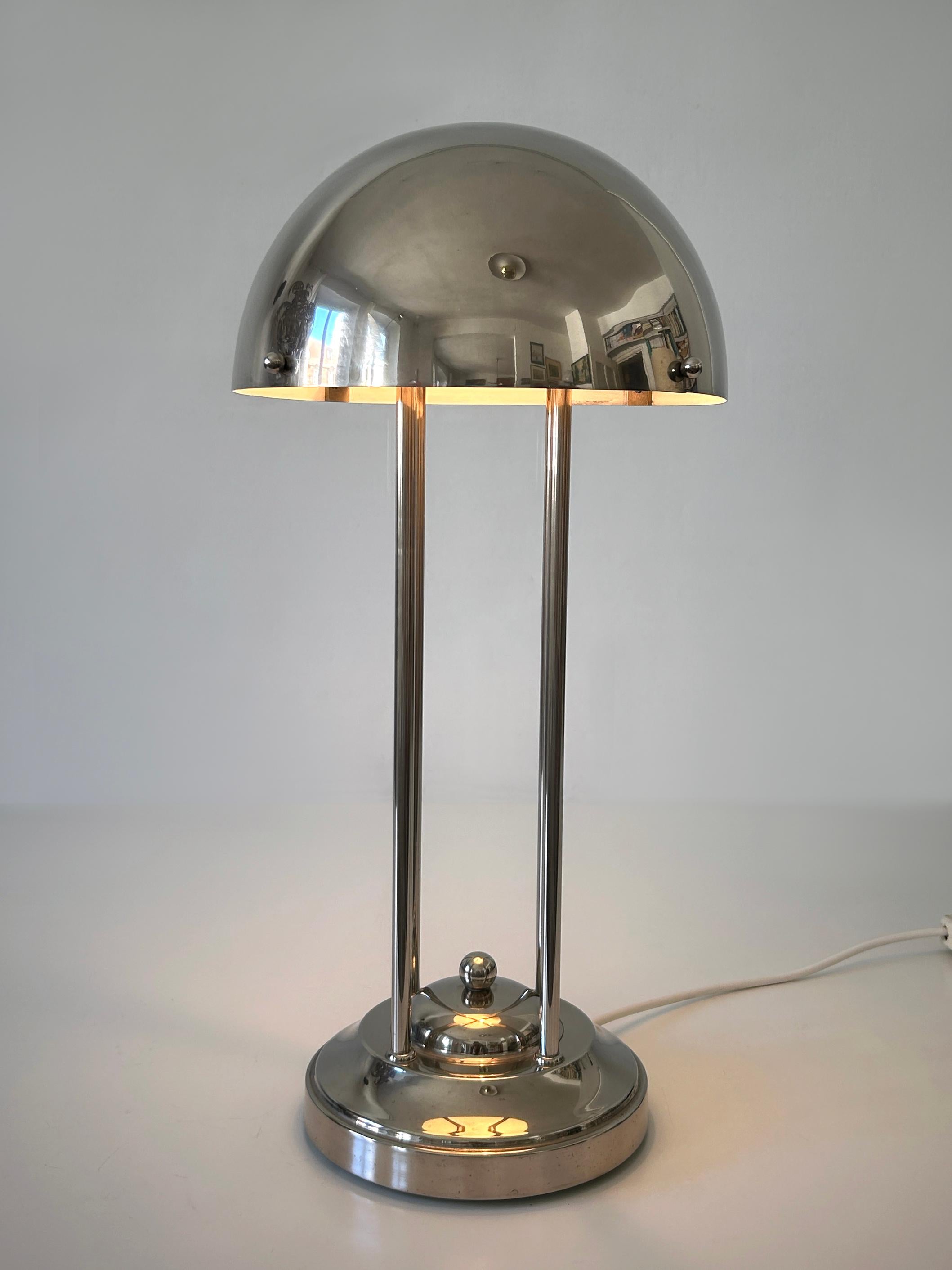 Monumental Art Nouveau Table Lamp Haus Henneberg HH1 by Josef Hoffmann Austria Chapado en venta