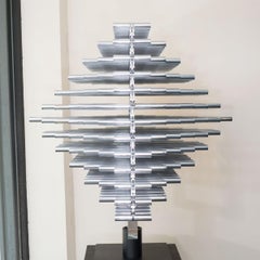 Monumental Articulated Stainless Steel Rod Sculpture