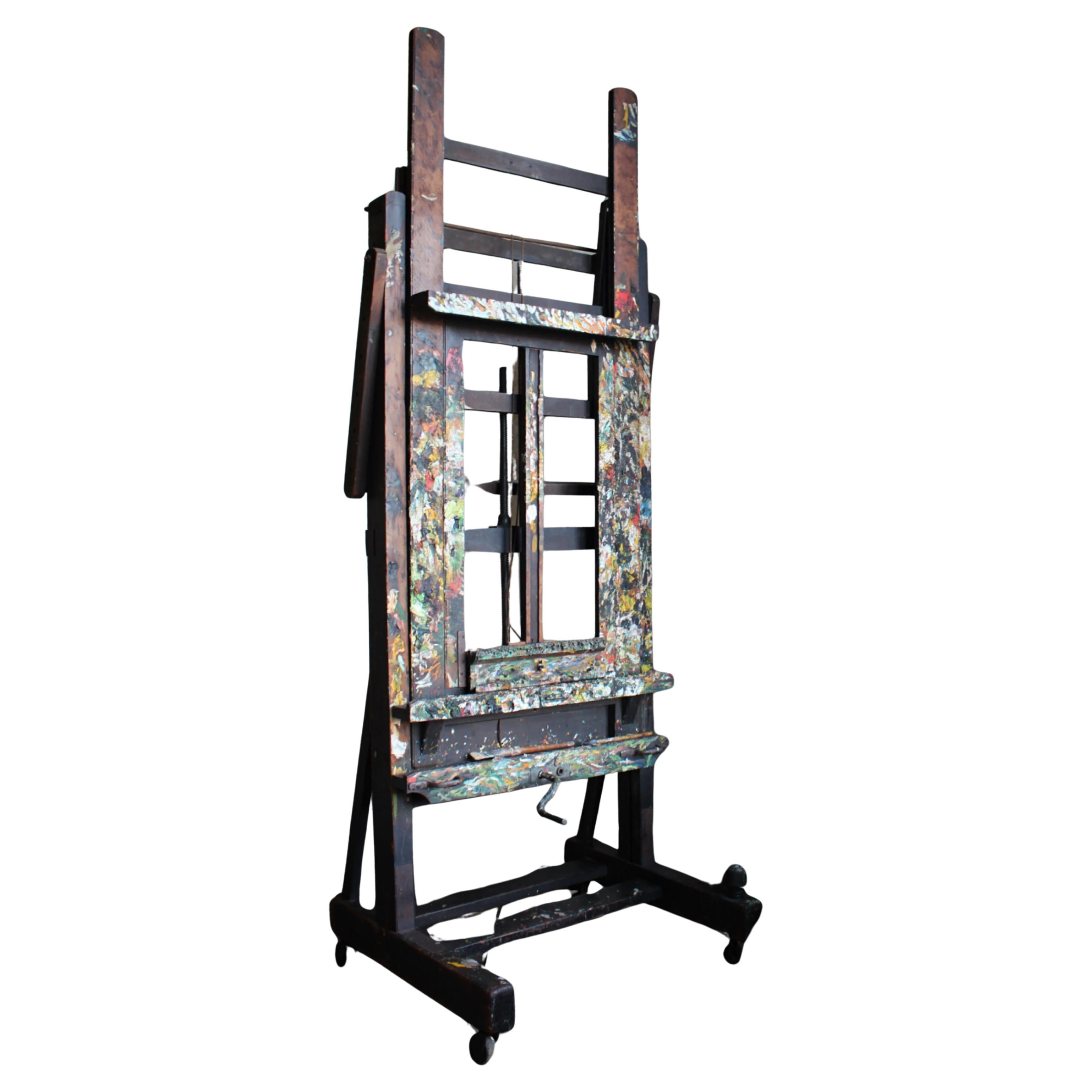 Monumental Artists Studio Easel Late 19th Century John Bratby (1928-1992) For Sale
