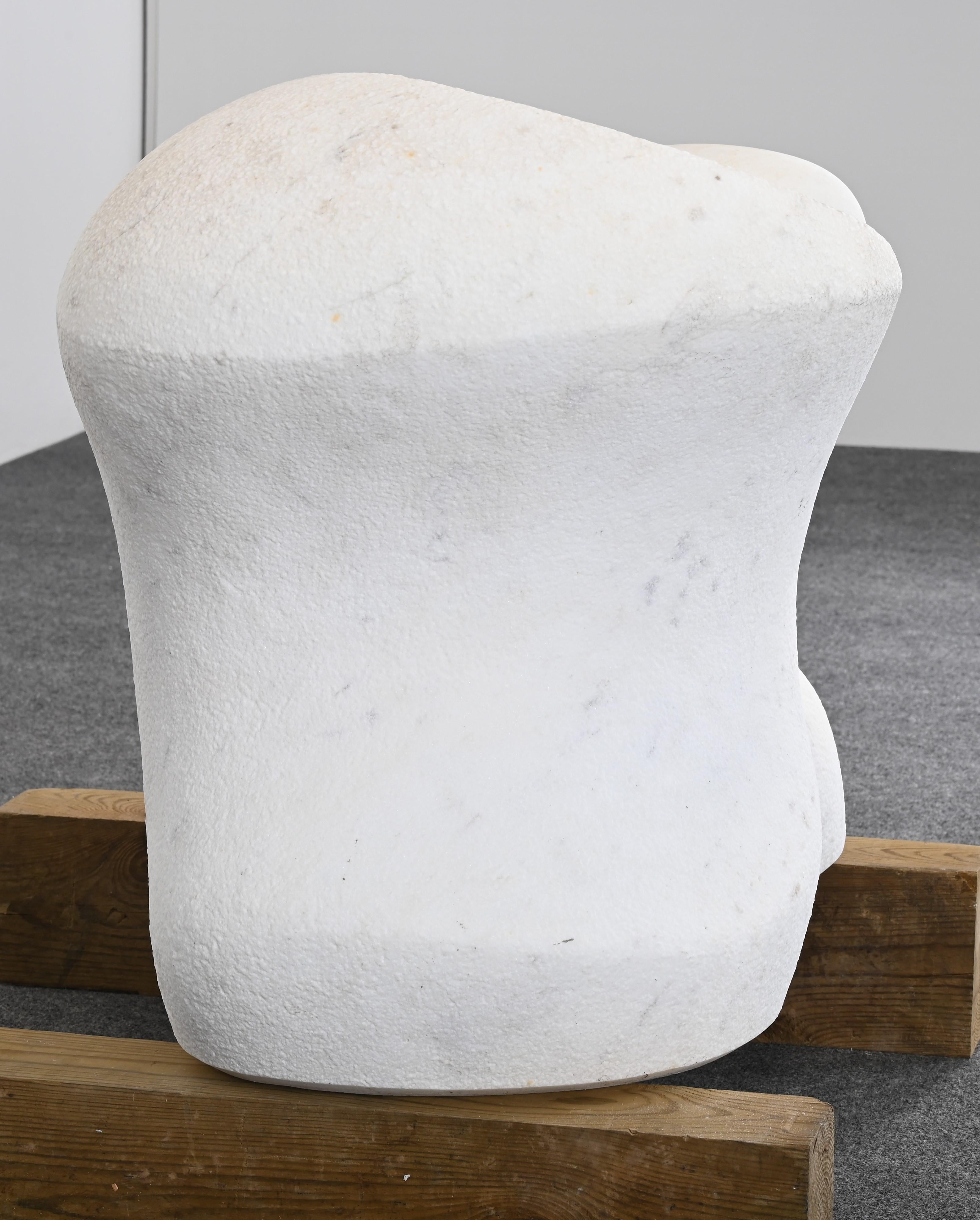 Monumental Arturo Di Modica Carrara Marble Abstract Sculpture (1941-2021) In Good Condition For Sale In Hamburg, PA