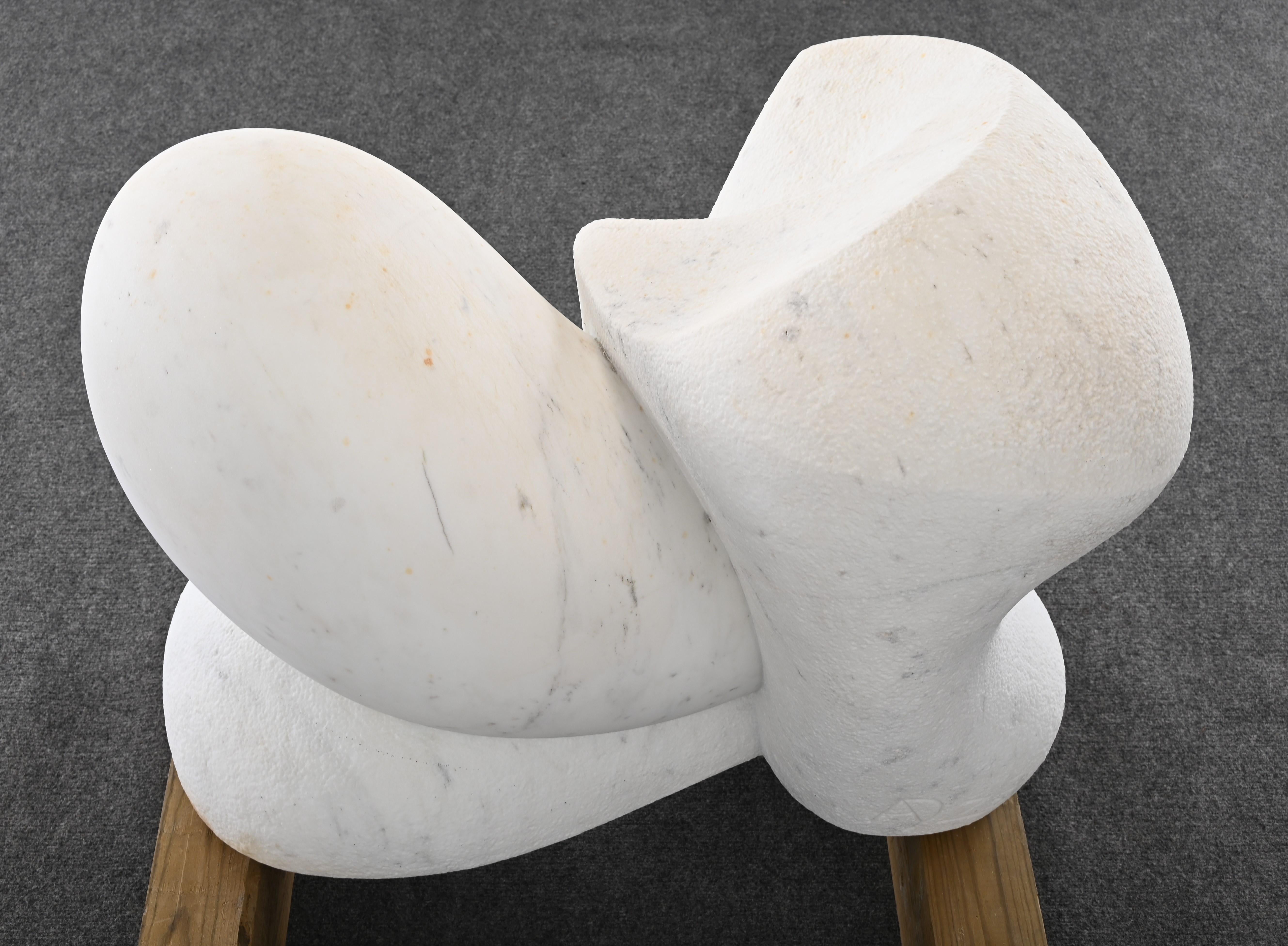 20th Century Monumental Arturo Di Modica Carrara Marble Abstract Sculpture (1941-2021) For Sale