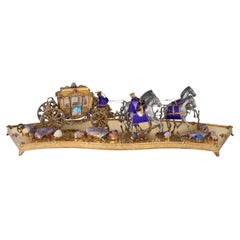 Monumental Astro Hungarian Gem-Set Silver Gilt  Carriage