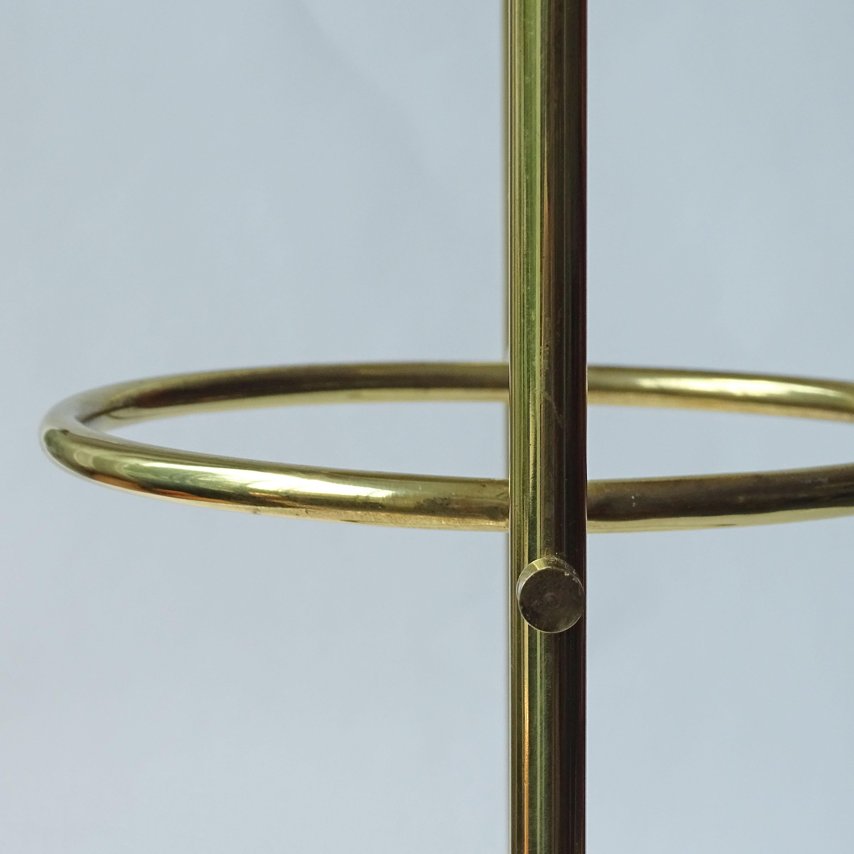 Italian Monumental Azucena 1950s Three Tier Brass Cake Stand