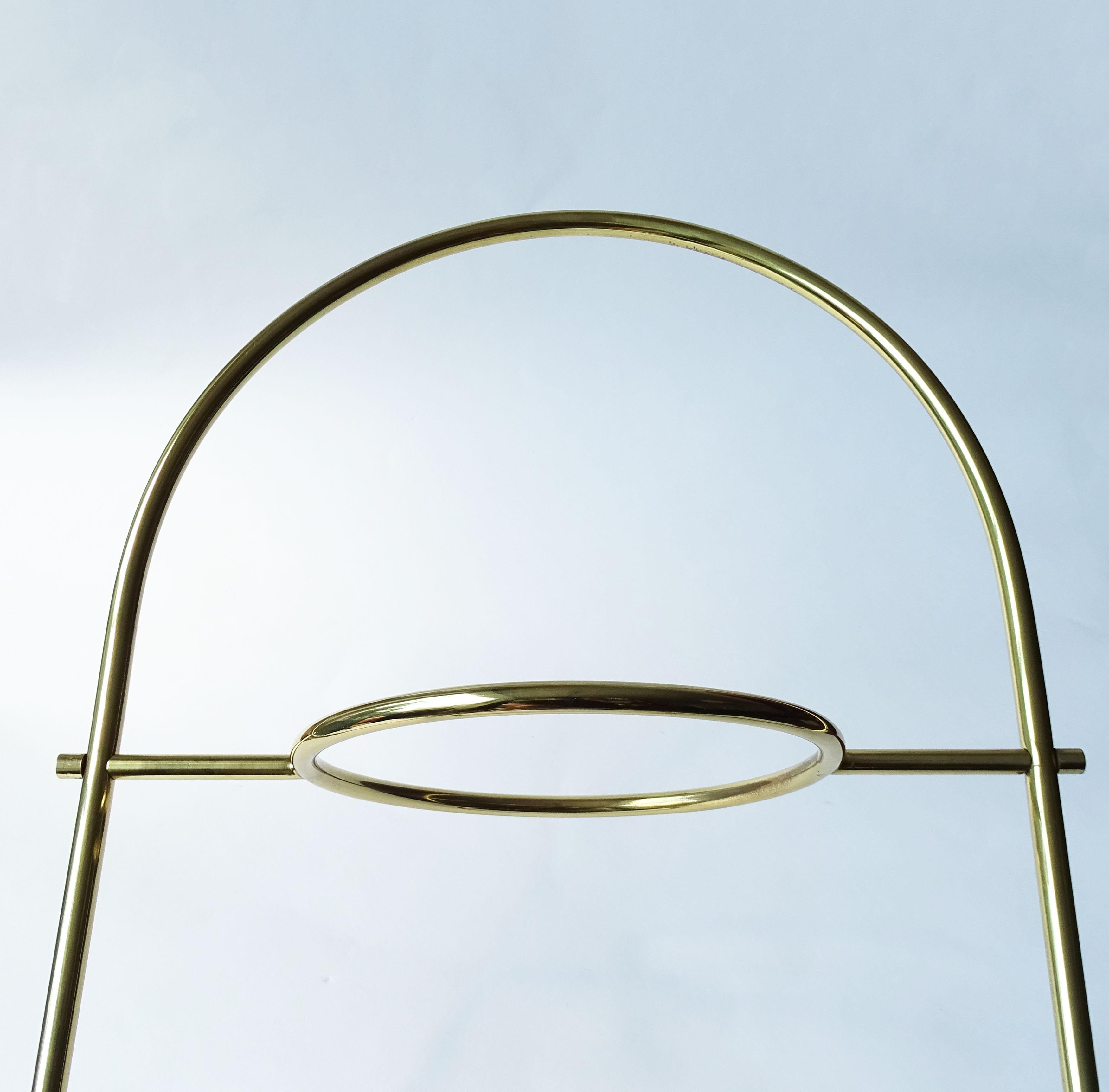 Mid-20th Century Monumental Azucena 1950s Three Tier Brass Cake Stand