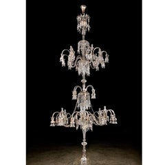 Monumental Baccarat Cut Glass Chandelier