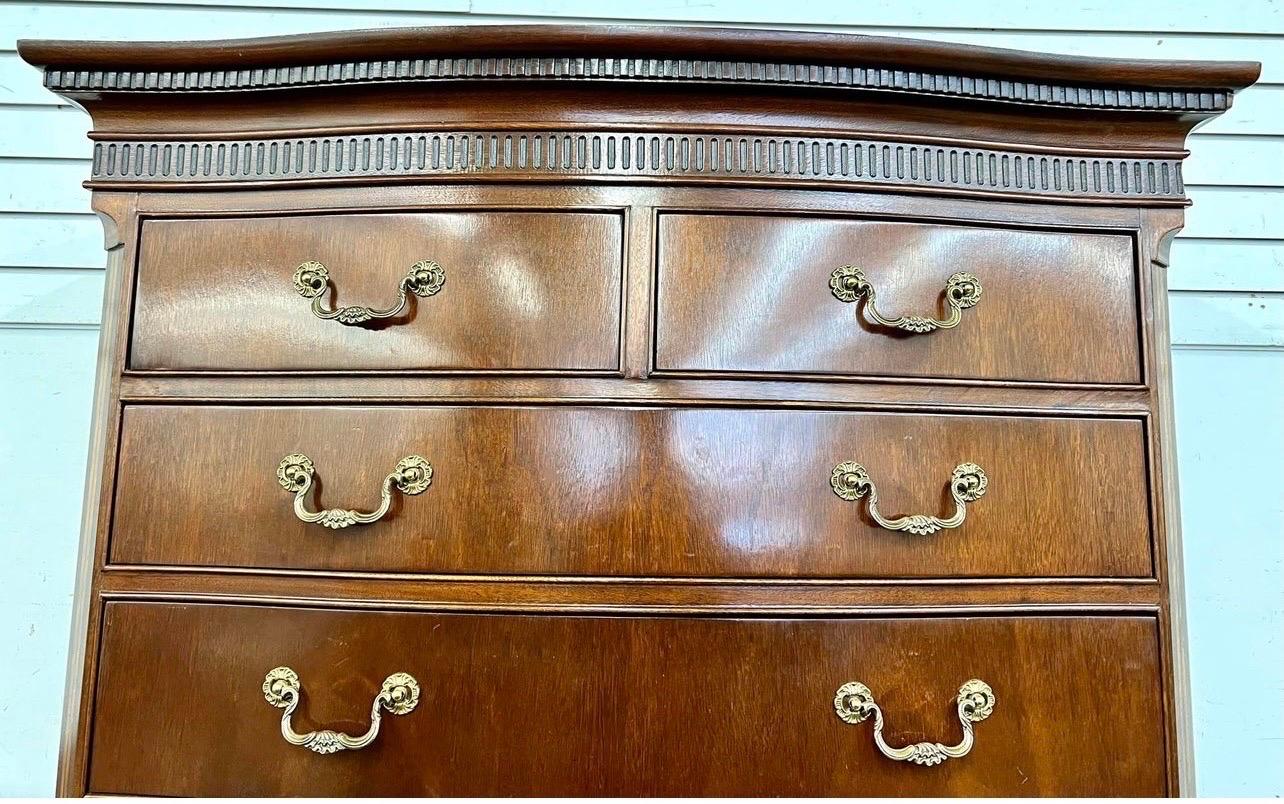 Baker Furniture Nine Drawer Mahogany & Brass Dresser Chest of Drawers 1