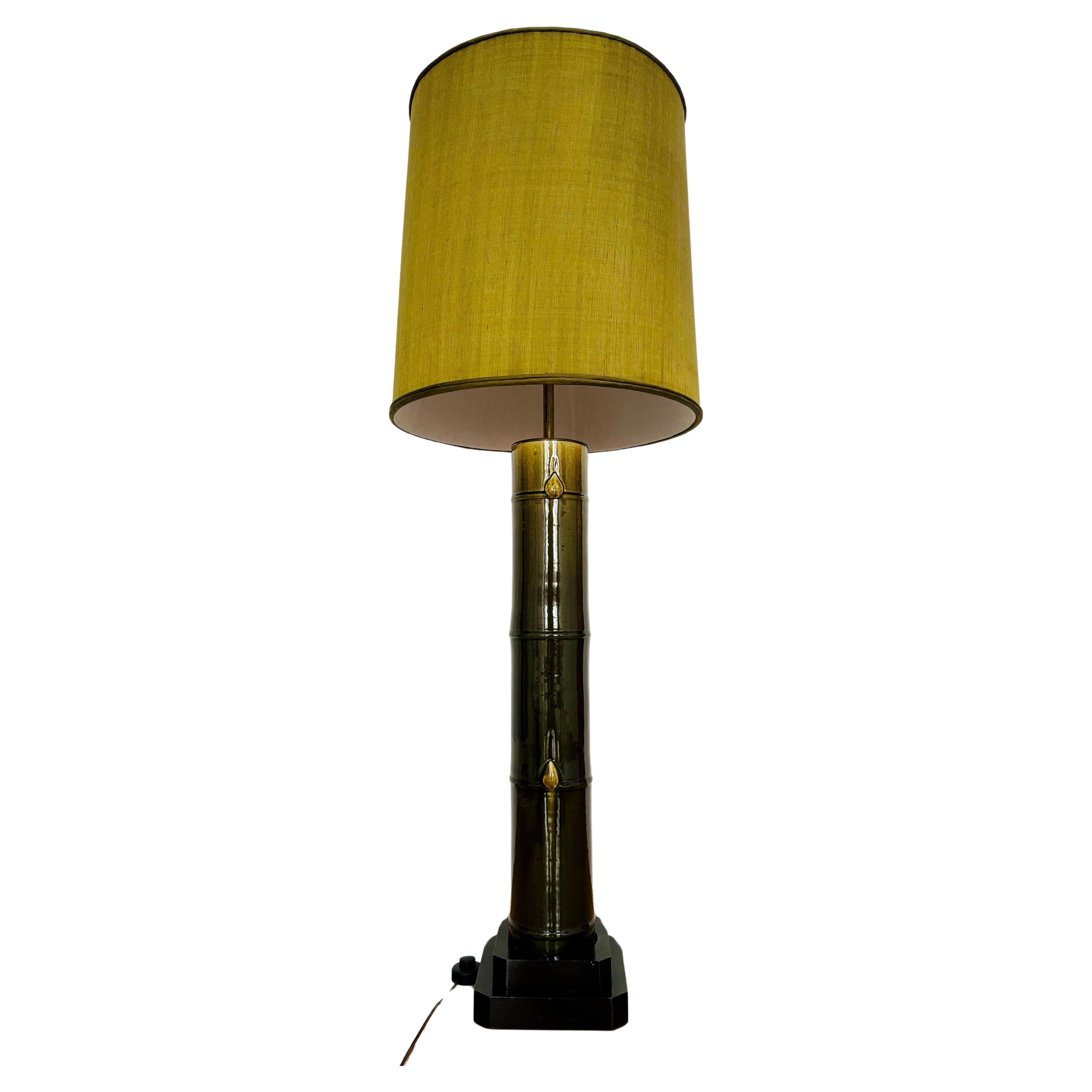 Monumentale Bambus-Design-Keramik-Stehlampe