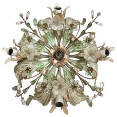Monumental Banci Firenze Florentine Murano Glass Flush Mount