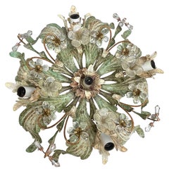 Monumental Banci Firenze Florentine Murano Glass Flush Mount