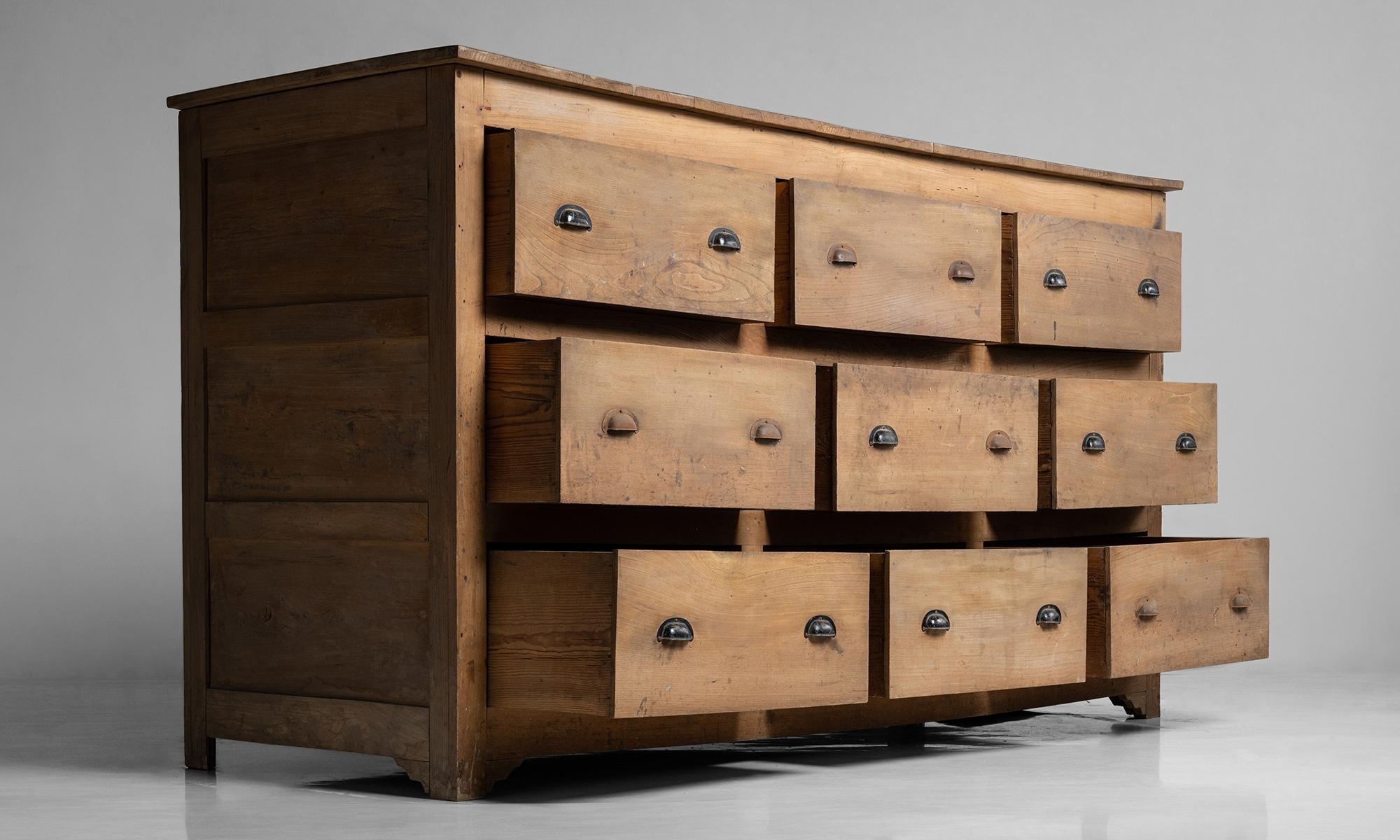 Monumental Bank of Drawers from a Monastery, France circa 1900 3