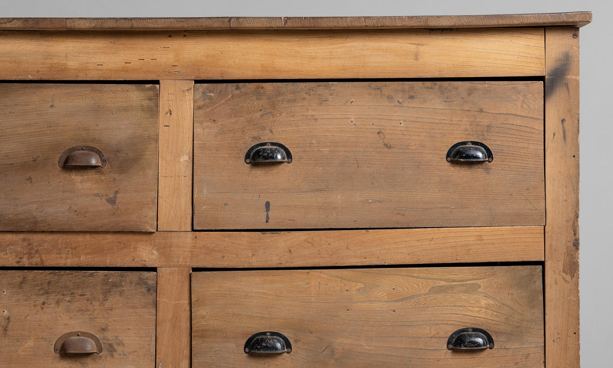 Monumental Bank of Drawers from a Monastery, France circa 1900 In Good Condition In Culver City, CA