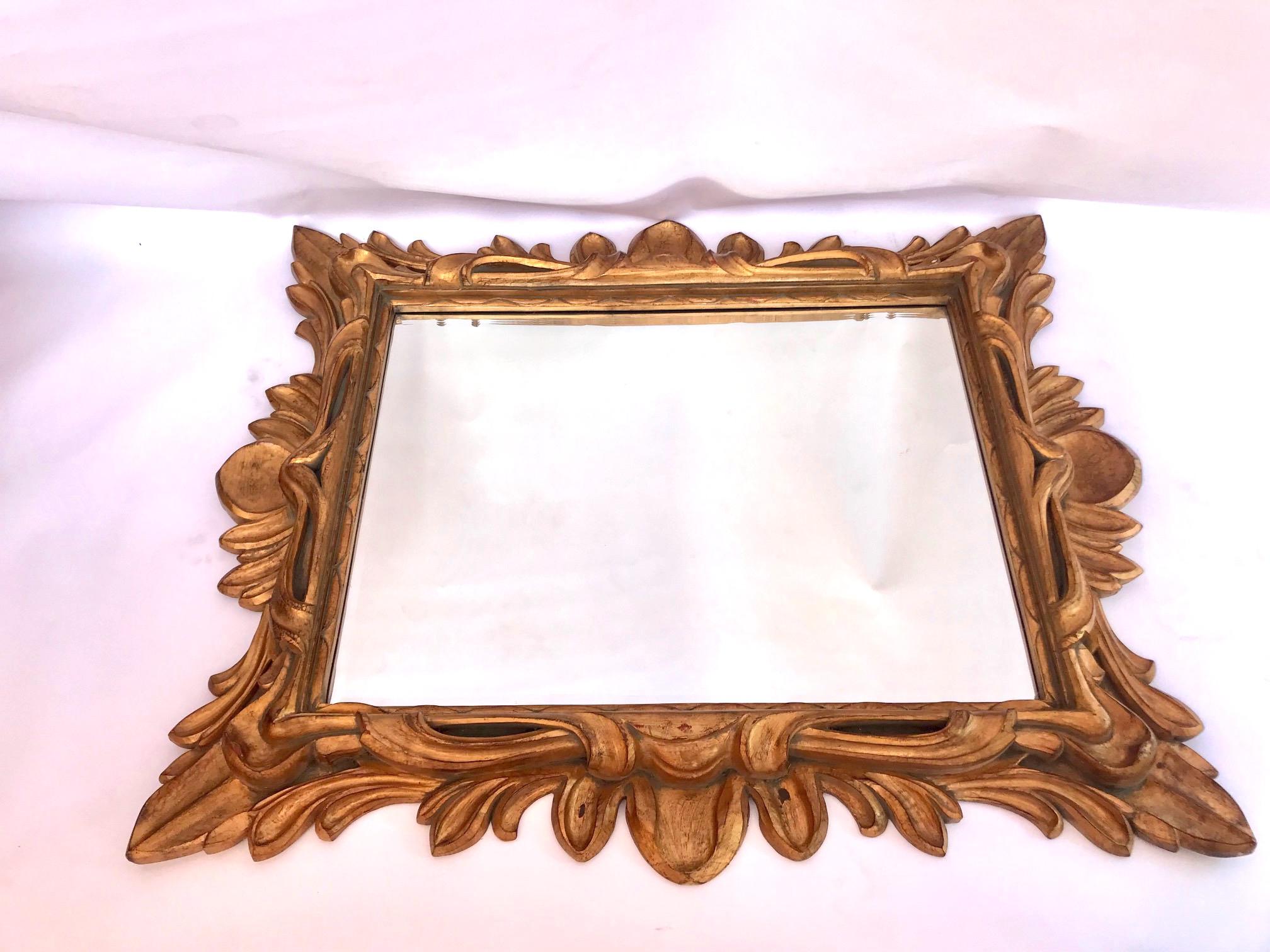 Monumental Baroque Gold Leaf Mirror with Ornate Carved Frame 3