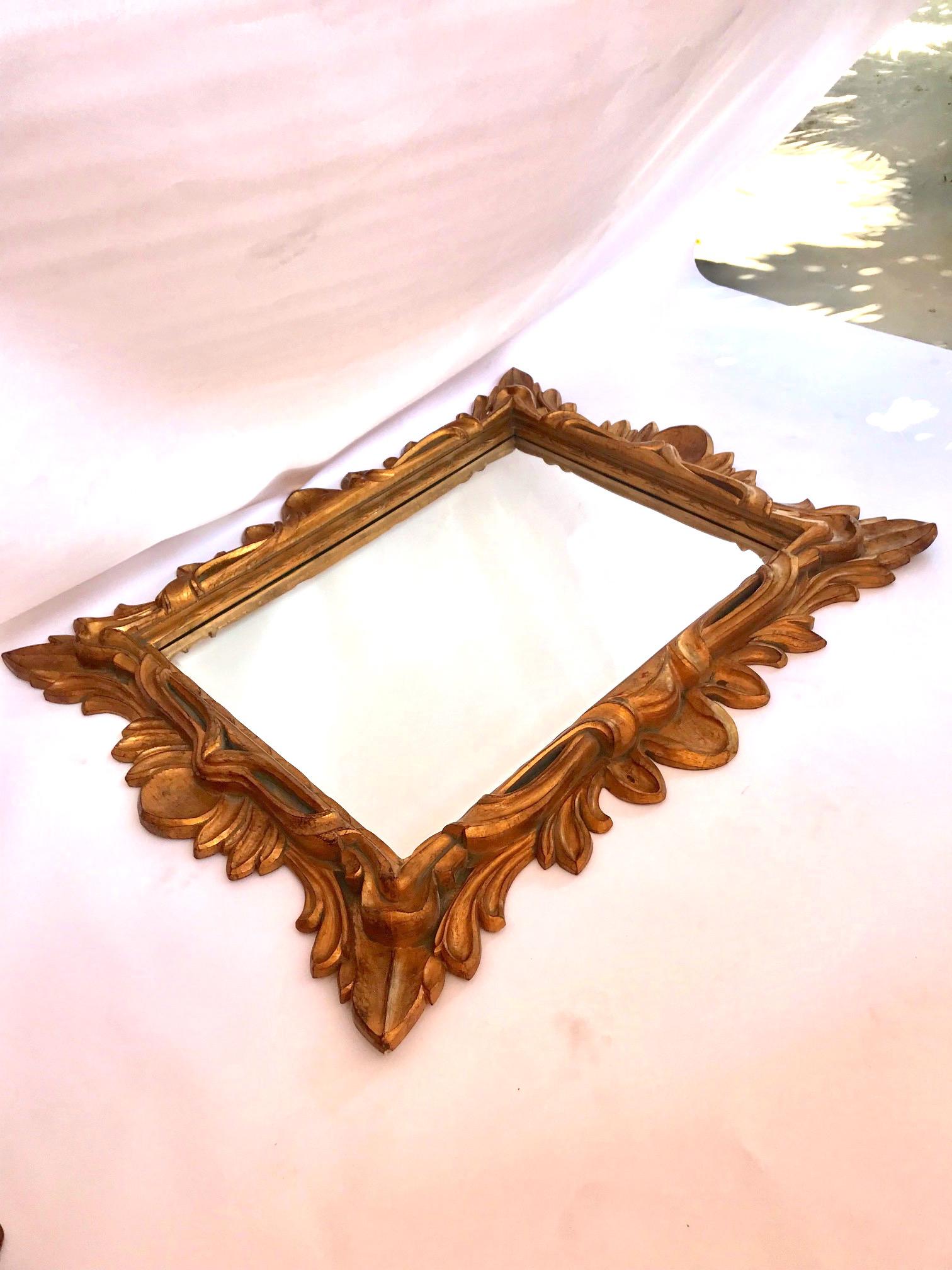 Monumental Baroque Gold Leaf Mirror with Ornate Carved Frame 4