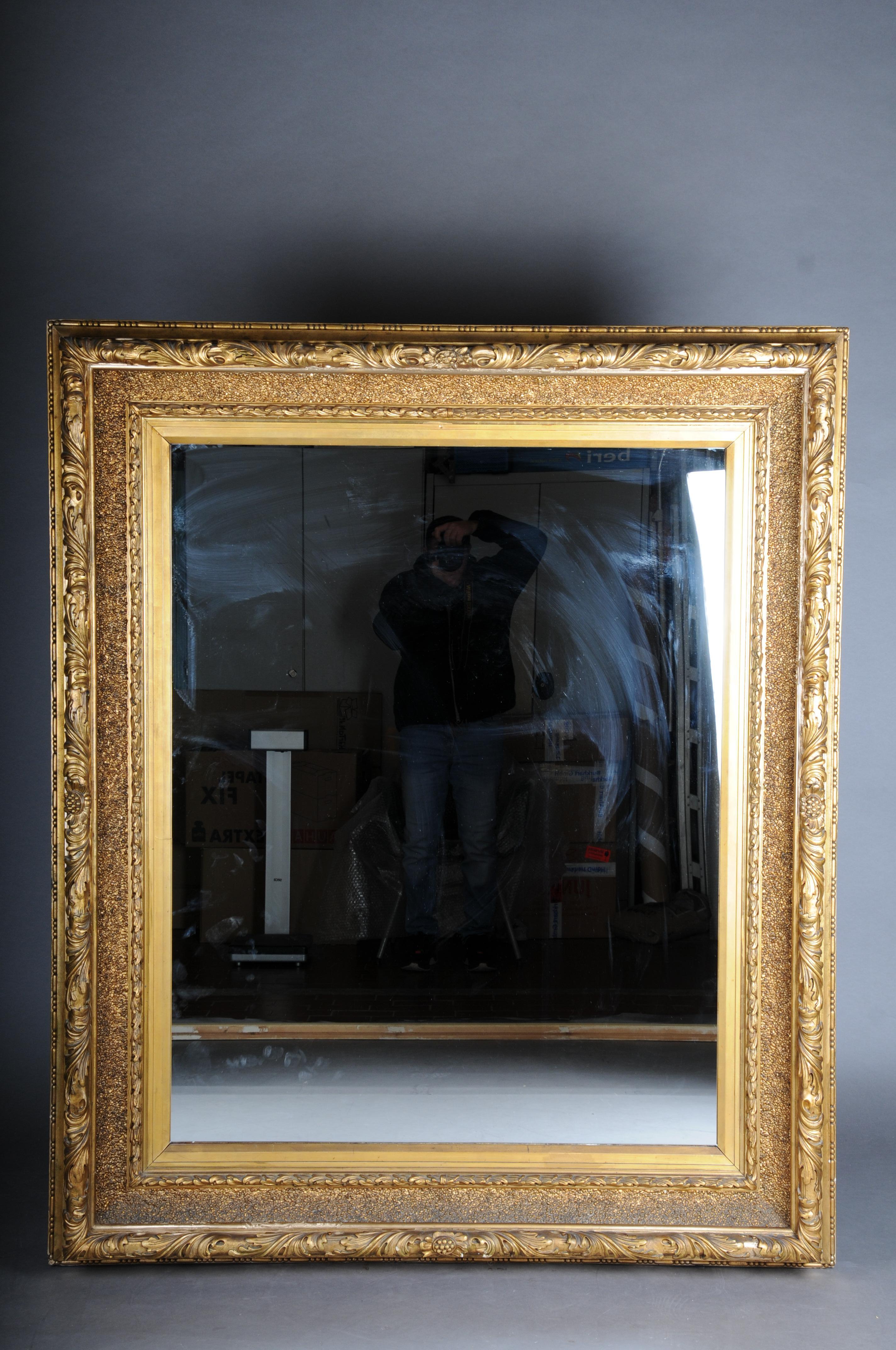 German Monumental Baroque Wall Mirror from Around 1880 For Sale