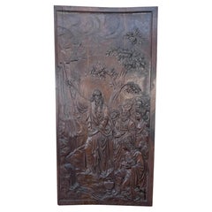 Monumental Baroque Wood Relief “Moses Striking the Rock” Germany/Austria, c.1700