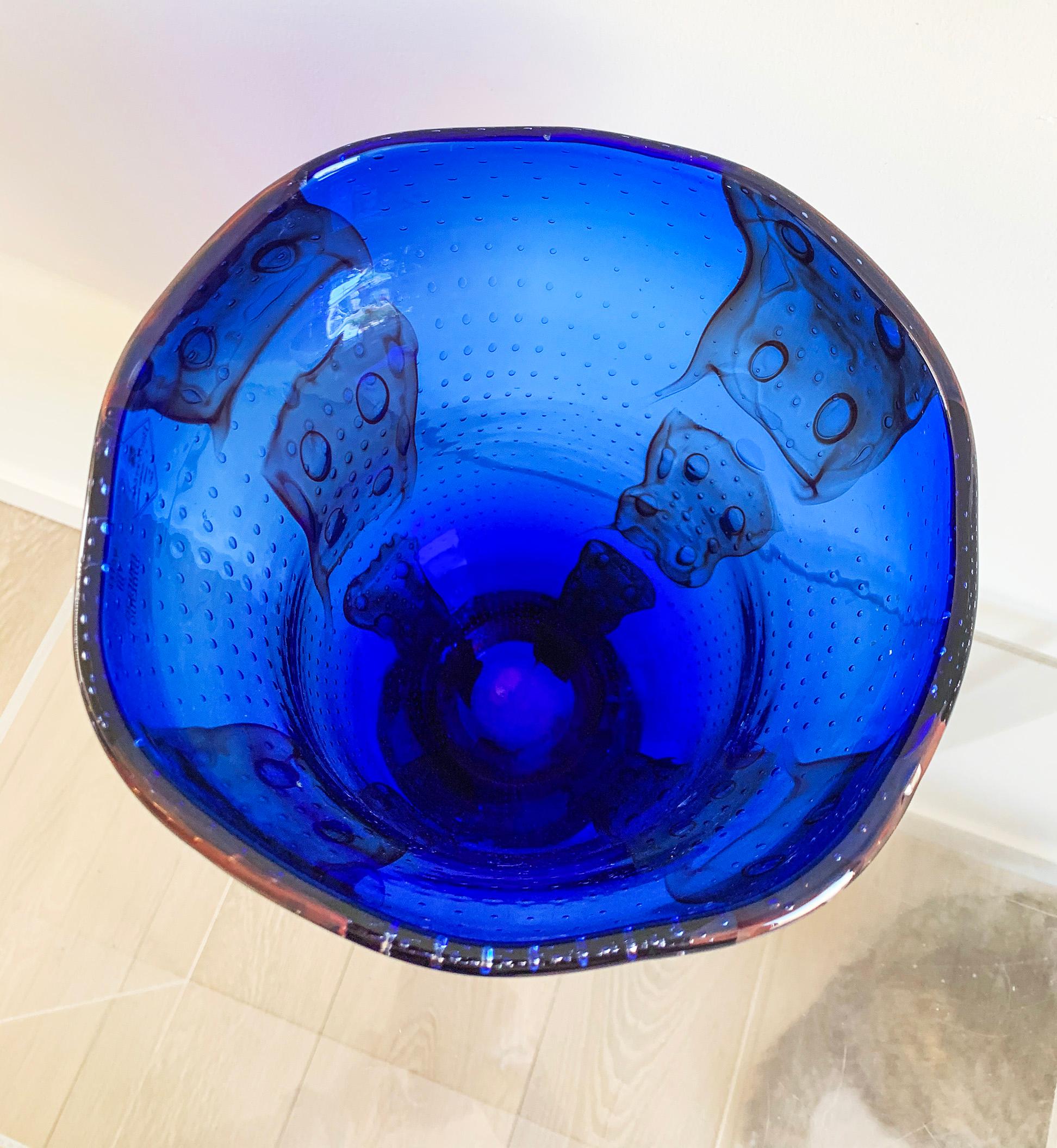 Monumentale Barovier e Toso Vase aus modernem Muranoglas (Moderne) im Angebot