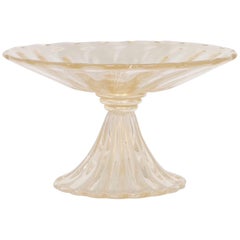 Monumental Barovier Murano Glass Footed Centre Bowl