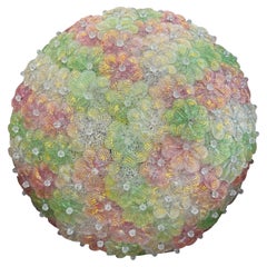 Monumentale Barovier&Toso Oval Flush Mount Plafoniera in vetro di Murano, 20° secolo