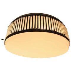 Monumental Bauhaus Art Deco Style Flush Mount Ceiling Light, Austria, 1950s