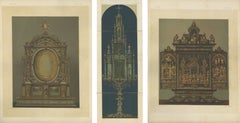 Monumental Bavarian Altars – Architectural Triptych, Munich 1874