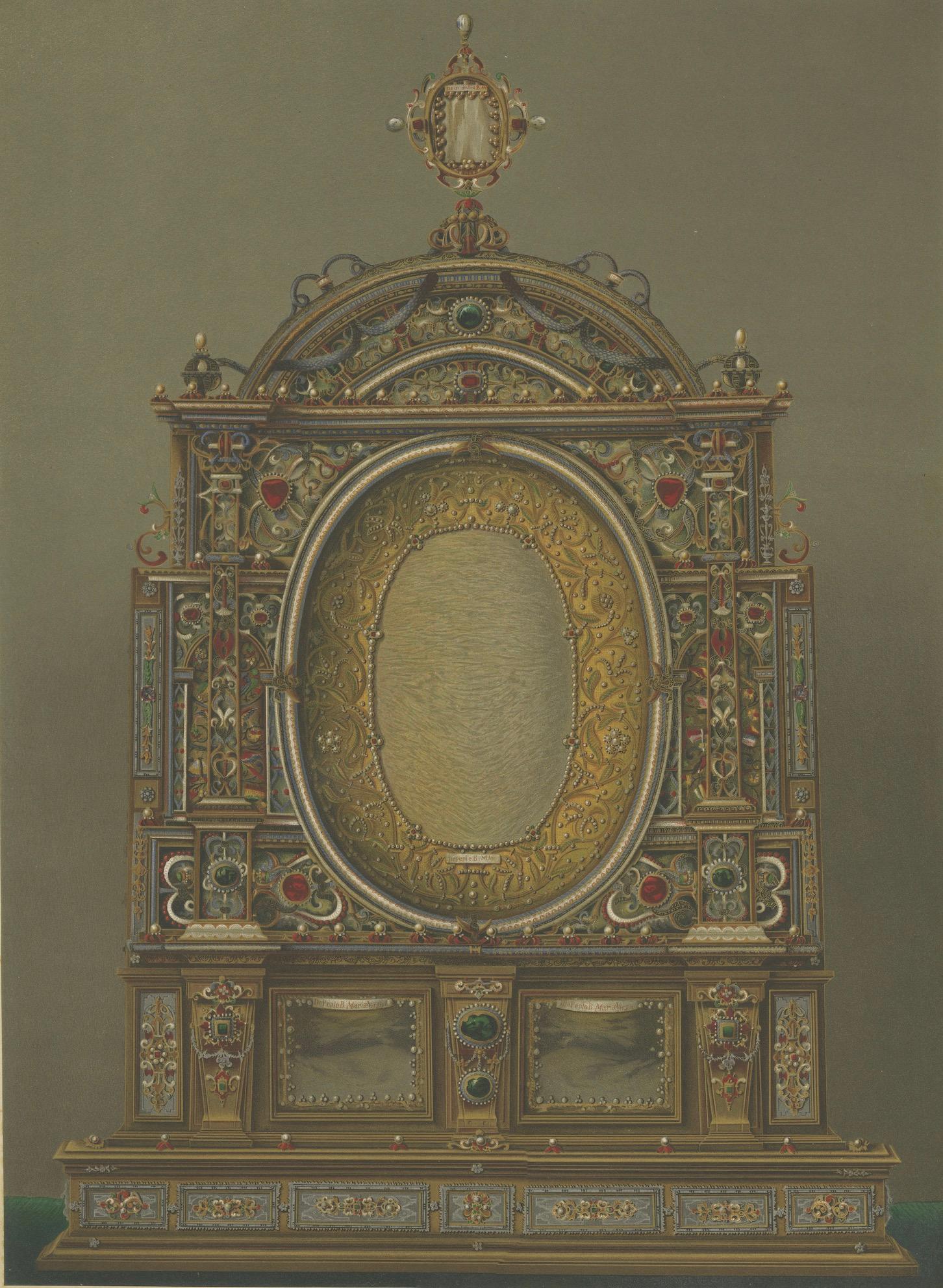 Monumental Bavarian Altars – Architectural Triptych, Munich 1874