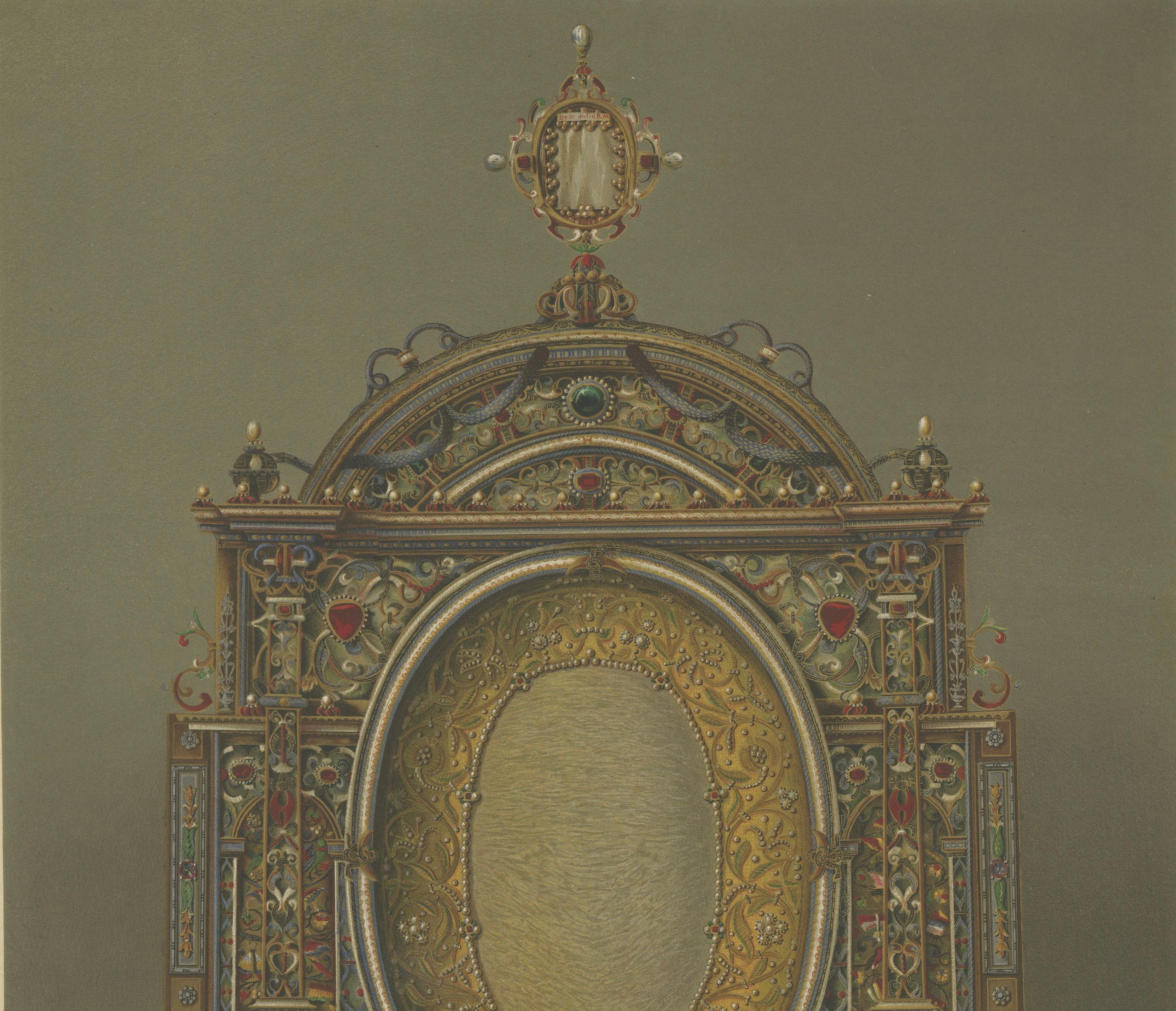 Monumental Bavarian Altars – Architectural Triptych, Munich 1874