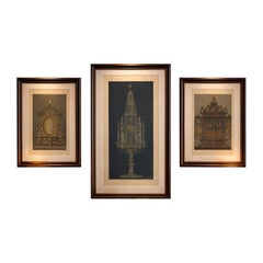 Monumental Bavarian Altars – Architectural Triptych, Munich 1874