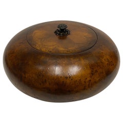 Retro Monumental Beautifully Crafted Rounded Burl Wood Box