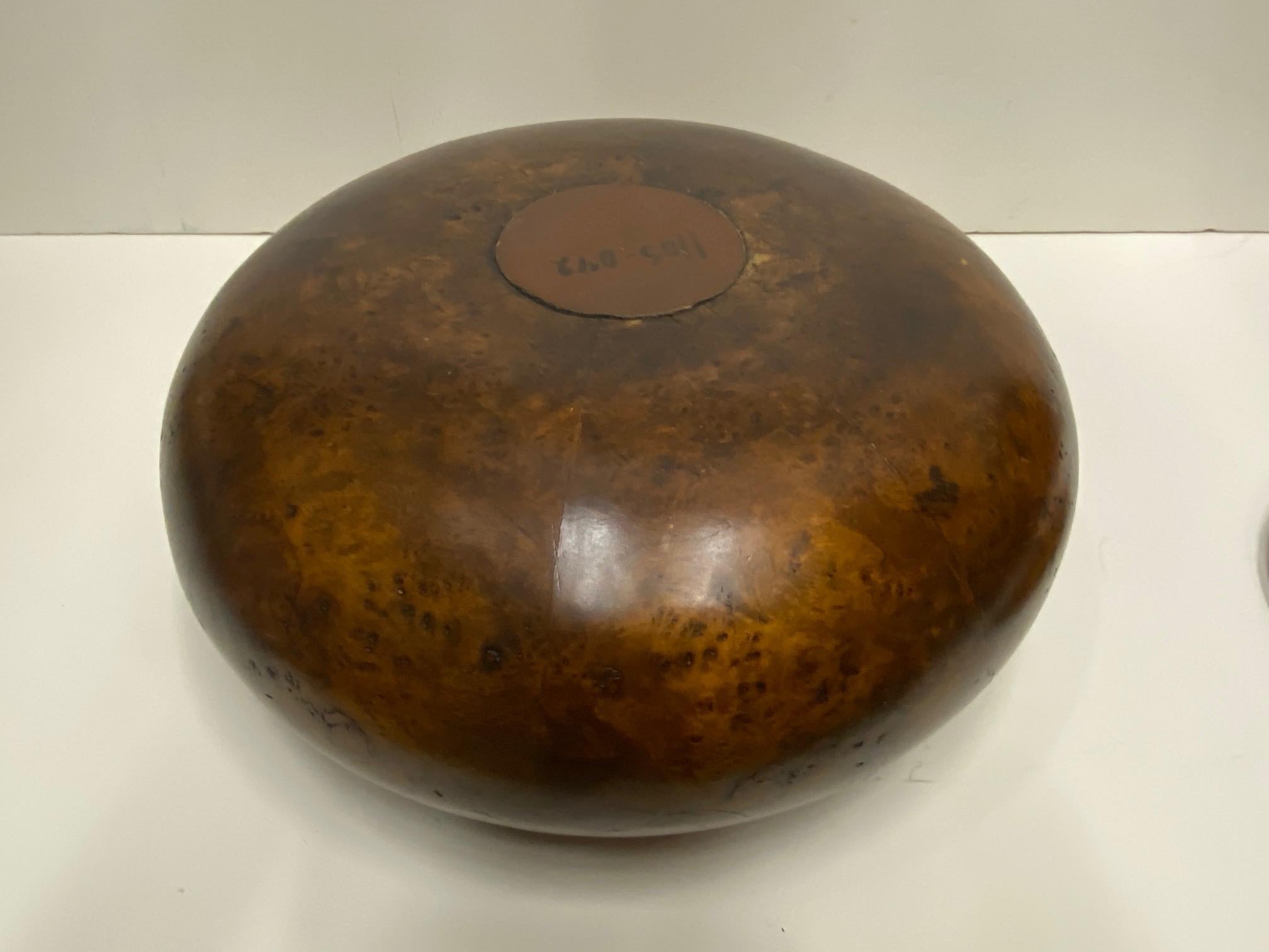 Monumental Beautifully Crafted Rounded Burl Wood Box 4