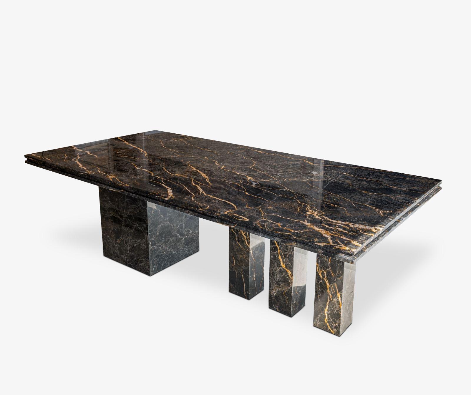 Monumental Beauty Oversize Marble Table in Noir Saint Laurent 2023 For Sale 1