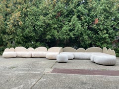 Large Sectional Biomorphic Sofa by Hans Hopfer, Wiener Werkstätte Austria 1970s