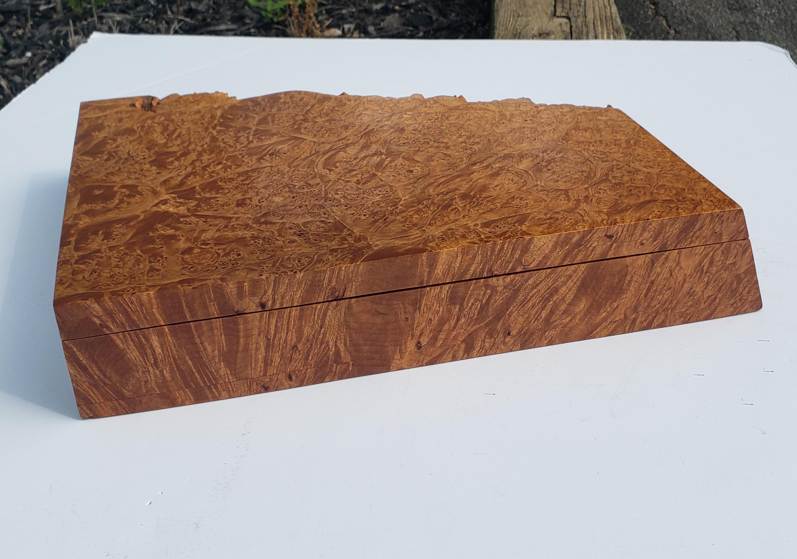 Monumental Birdseye Maple Box by Michael Elkan For Sale 9