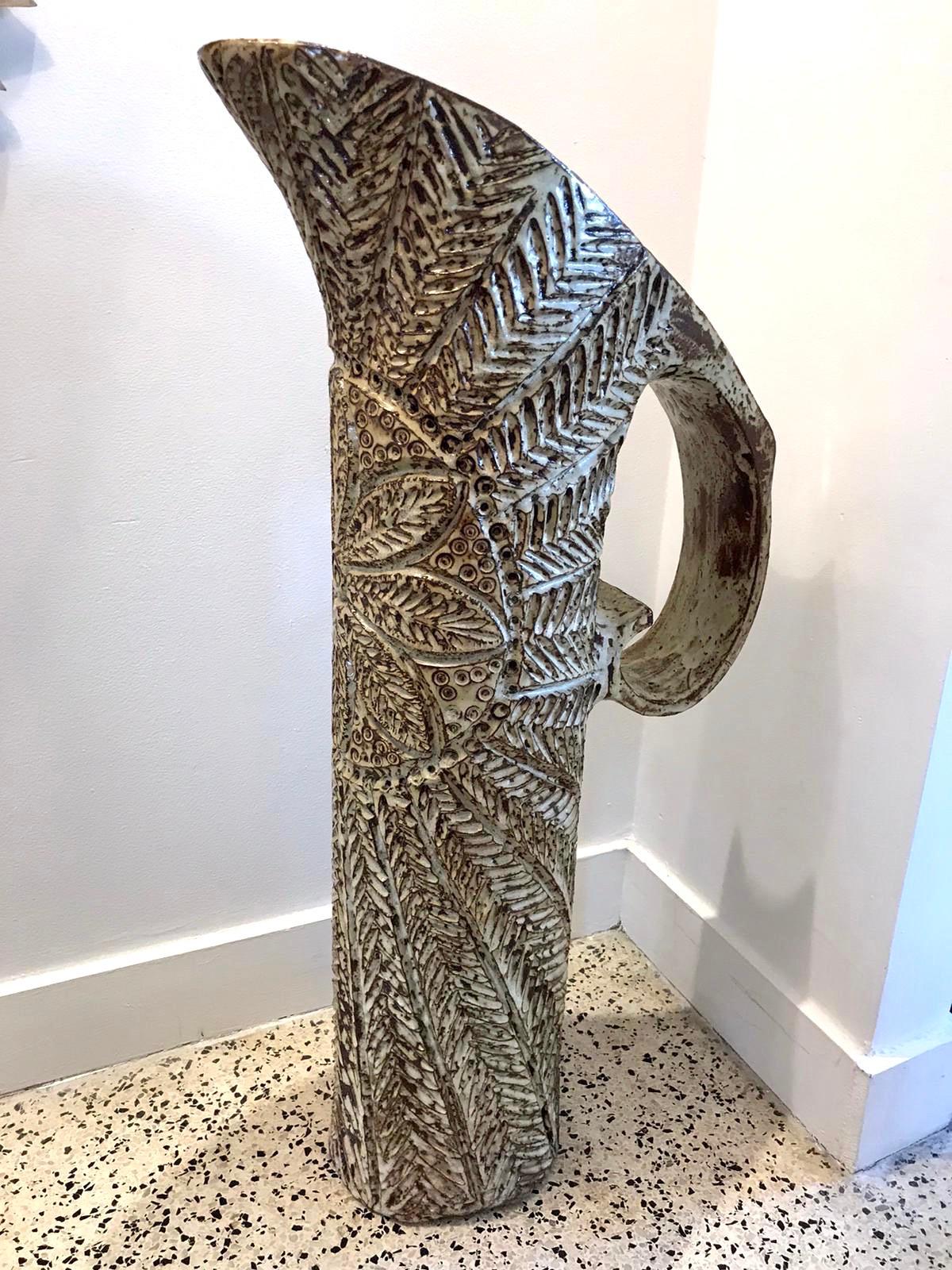 Monumental Bitossi Pitcher Style Sculptural Vase 1