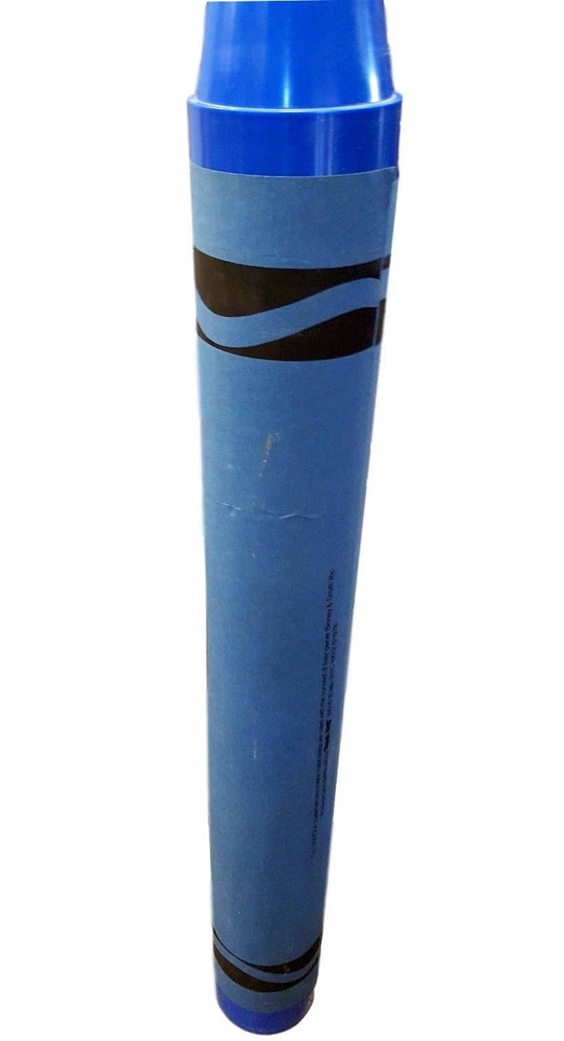 Fantastic blue Crayola crayon. Heavy plastic frame with thick paper label. Made by Think Big. This is a rare vintage piece. Excellent vintage condition. Great pop art!

 